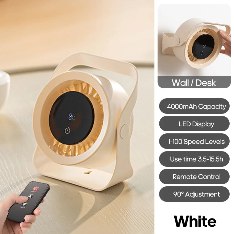 Rechargeable Wall & Table Fan