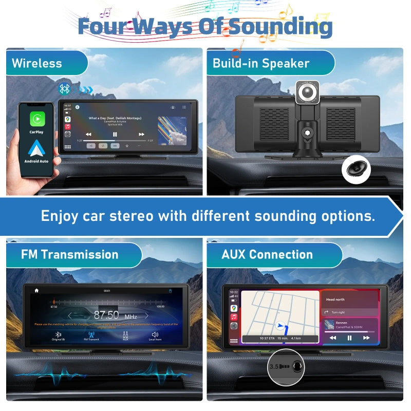 Wireless CarPlay Dashboard Stereo