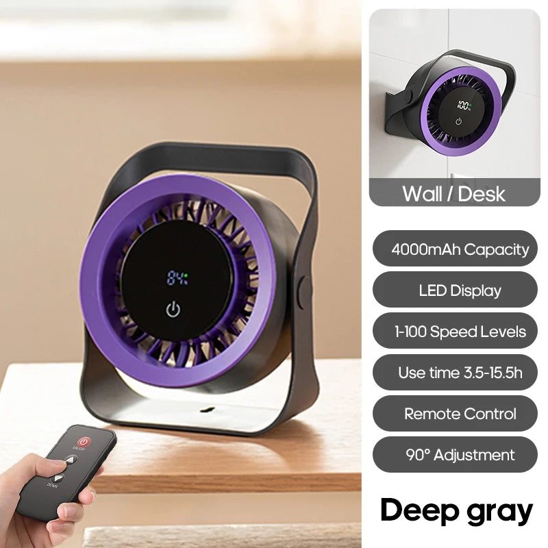 Rechargeable Wall & Table Fan