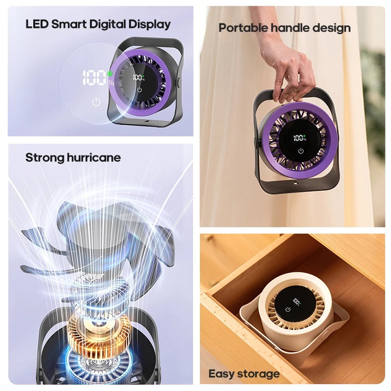 Rechargeable Wall & Table Fan