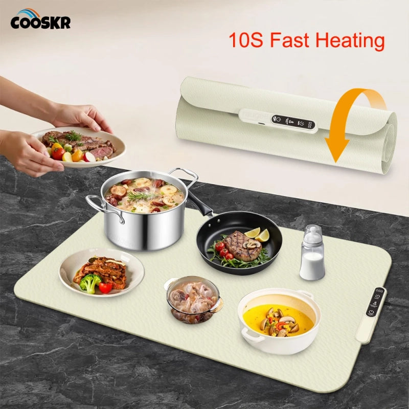 Roll-Up Silicone Food Warming Mat